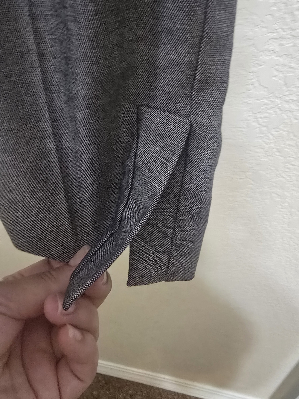 Van Heusen Gray Slim Dress Trousers - Picture 3 of 8